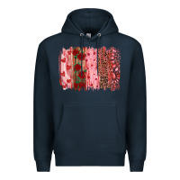 Navy valentine's day brushstrokes Premium Hoodie - RanaPortraitStore