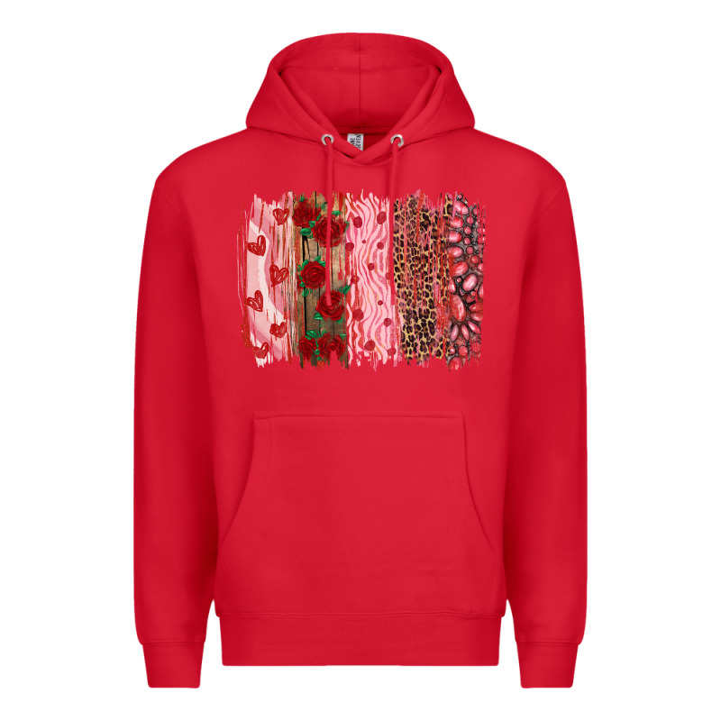 Valentine's Day Brushstrokes Premium Hoodie by RanaPortraitStore | Teevron