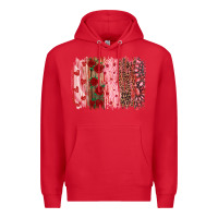 Red valentine's day brushstrokes Premium Hoodie - RanaPortraitStore