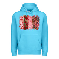 Ocean Blue valentine's day brushstrokes Premium Hoodie - RanaPortraitStore