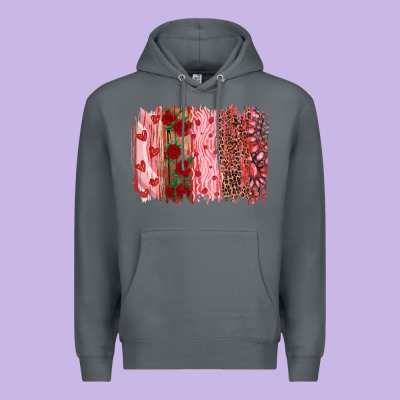 Valentine's Day Brushstrokes Premium Hoodie Designed By Ranaportraitstore