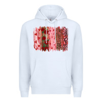White valentine's day brushstrokes Premium Hoodie - RanaPortraitStore