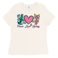Bone peace love springwith flowers and butterfly Ladies Tee - Artiststas