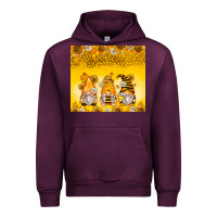 Mauve Wine bumble bee gnomes Urban Hoodie - Zillion Design Studio