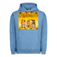Pigment Pebble Blue bumble bee gnomes Urban Hoodie - Zillion Design Studio