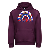Mauve Wine America rainbow Urban Hoodie - texasbilliewilder