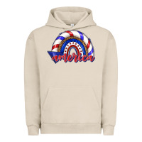 Pigment French Oak America rainbow Urban Hoodie - texasbilliewilder