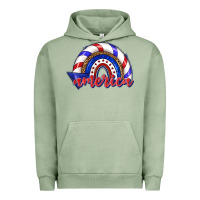 Pigment Oil Green America rainbow Urban Hoodie - texasbilliewilder