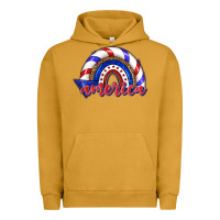 Pigment Peanut Butter America rainbow Urban Hoodie - texasbilliewilder
