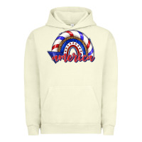 Pigment Pistachio America rainbow Urban Hoodie - texasbilliewilder