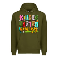 Army Green kindergarten energy Premium Hoodie - texasbilliewilder