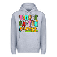 Heather Grey kindergarten energy Premium Hoodie - texasbilliewilder