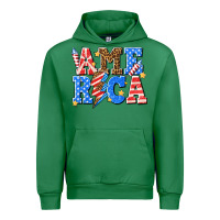 Emerald America with lightning bolt Urban Hoodie - texasbilliewilder