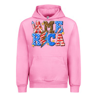 Fuchsia Pink America with lightning bolt Urban Hoodie - texasbilliewilder