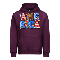 Mauve Wine America with lightning bolt Urban Hoodie - texasbilliewilder