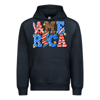 Navy America with lightning bolt Urban Hoodie - texasbilliewilder