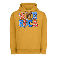 Pigment Peanut Butter America with lightning bolt Urban Hoodie - texasbilliewilder