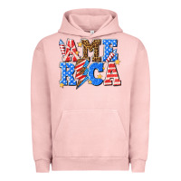 Pigment Salmon America with lightning bolt Urban Hoodie - texasbilliewilder