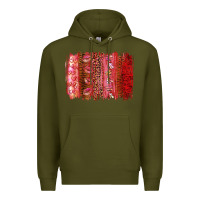 Army Green valentine's day brushstroke Premium Hoodie - RanaPortraitStore
