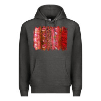 Charcoal Heather valentine's day brushstroke Premium Hoodie - RanaPortraitStore