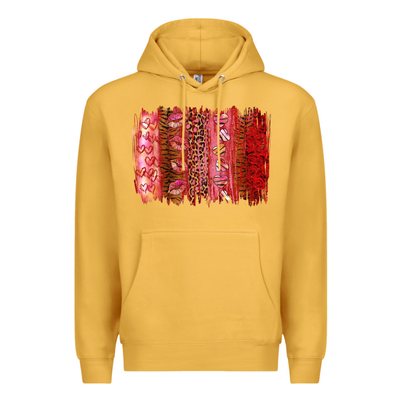 Valentine's Day Brushstroke Premium Hoodie by RanaPortraitStore | Teevron