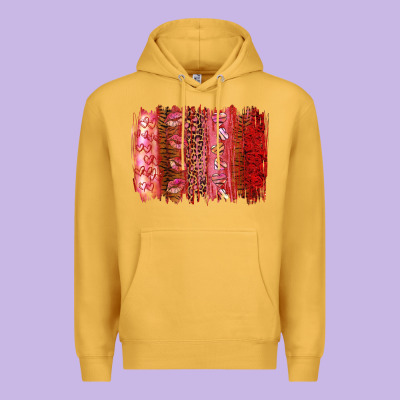 Valentine's Day Brushstroke Premium Hoodie Designed By Ranaportraitstore