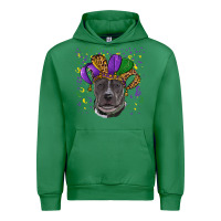 Emerald mardi gras pitbull Urban Hoodie - RanaPortraitStore