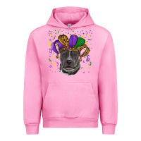 Fuchsia Pink mardi gras pitbull Urban Hoodie - RanaPortraitStore