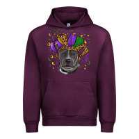 Mauve Wine mardi gras pitbull Urban Hoodie - RanaPortraitStore