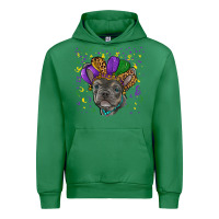 Emerald mardi gras french bulldog Urban Hoodie - RanaPortraitStore