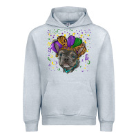 Heather Grey mardi gras french bulldog Urban Hoodie - RanaPortraitStore