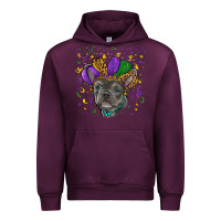 Mauve Wine mardi gras french bulldog Urban Hoodie - RanaPortraitStore