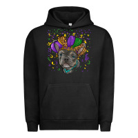 Pigment Black mardi gras french bulldog Urban Hoodie - RanaPortraitStore