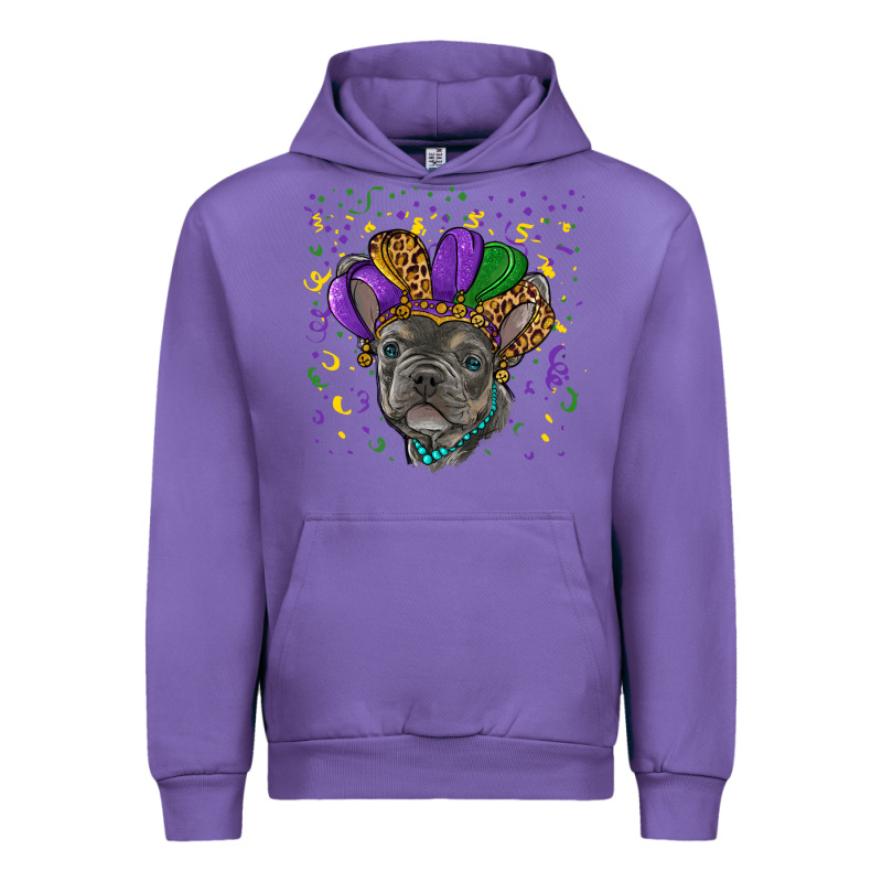 Mardi Gras French Bulldog Urban Hoodie by RanaPortraitStore | Teevron