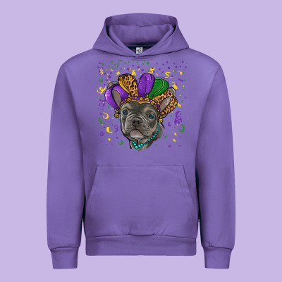 Urban Hoodie mardi gras french bulldog