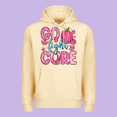 Go Fight Cure Premium Hoodie Designed By Zillion Design Studio