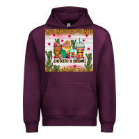 Mauve Wine Cafecito y chisme coffee cups Urban Hoodie - Zillion Design Studio