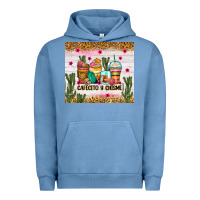 Pigment Pebble Blue Cafecito y chisme coffee cups Urban Hoodie - Zillion Design Studio