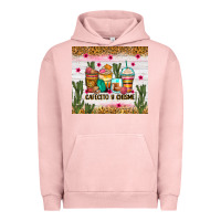 Pigment Salmon Cafecito y chisme coffee cups Urban Hoodie - Zillion Design Studio