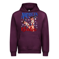 Mauve Wine American babe 4th july Urban Hoodie - texasbilliewilder