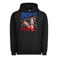 Pigment Black American babe 4th july Urban Hoodie - texasbilliewilder