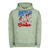 Pigment Oil Green American babe 4th july Urban Hoodie - texasbilliewilder