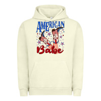 Pigment Pistachio American babe 4th july Urban Hoodie - texasbilliewilder