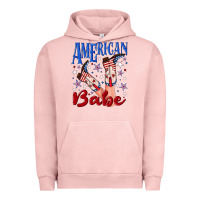 Pigment Salmon American babe 4th july Urban Hoodie - texasbilliewilder