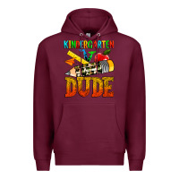 Burgundy kindergarten dude Premium Hoodie - texasbilliewilder
