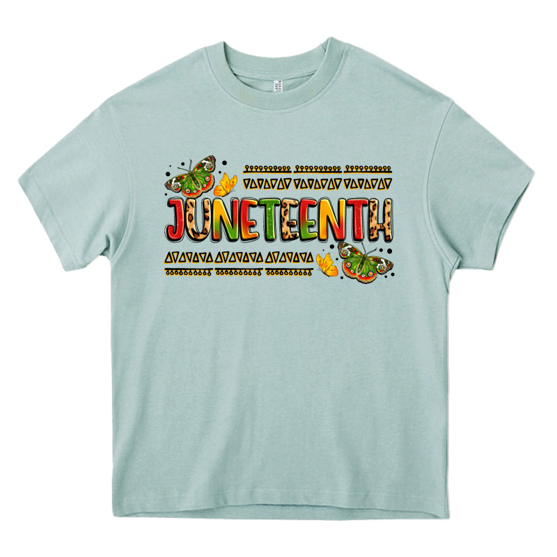Colorful Juneteenth Celebration Art Heavy Core Tee by LillyAllenDesigns | Teevron
