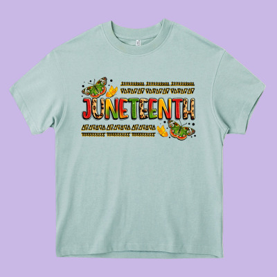 Colorful Juneteenth Celebration Art Heavy Core Tee Designed By Lillyallendesigns