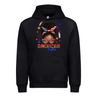 Black American babe afro messy bun Urban Hoodie - texasbilliewilder