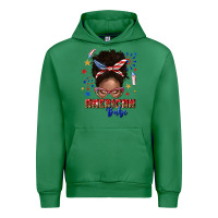 Emerald American babe afro messy bun Urban Hoodie - texasbilliewilder