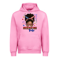 Fuchsia Pink American babe afro messy bun Urban Hoodie - texasbilliewilder